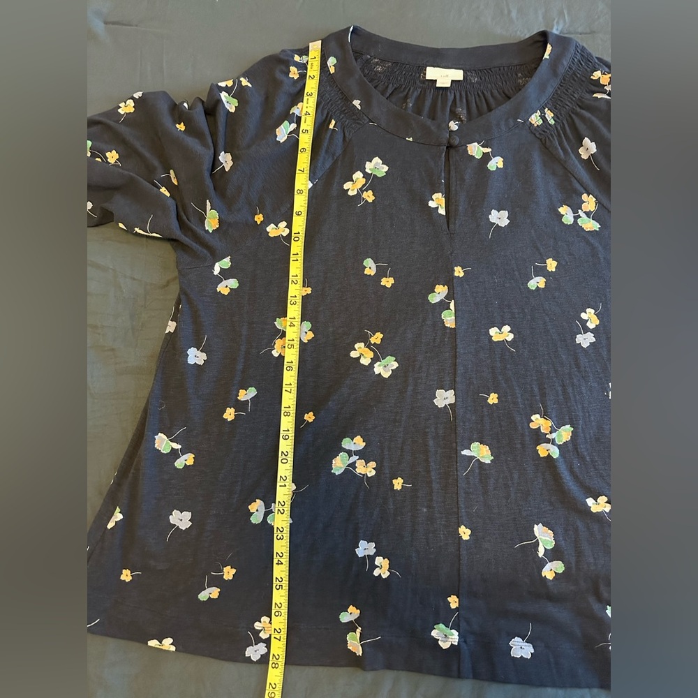 J. Jill - Floral Navy Women's Long-Sleeved Top - Size 2X - Picture 7 of 7